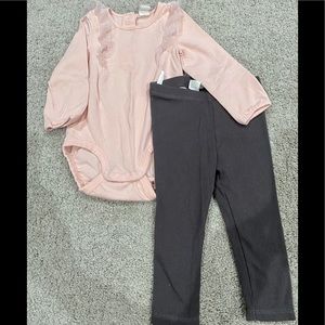 2 pc Baby girl outfit H&M